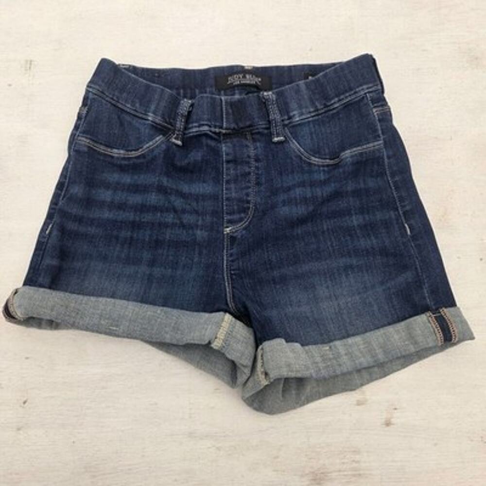 Judy Blue Women's High Rise Stretch Denim Shorts Size Medium Rolled Hem